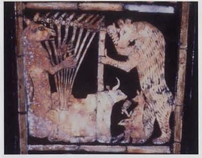 Detajl s poslikave mezopotamske lire